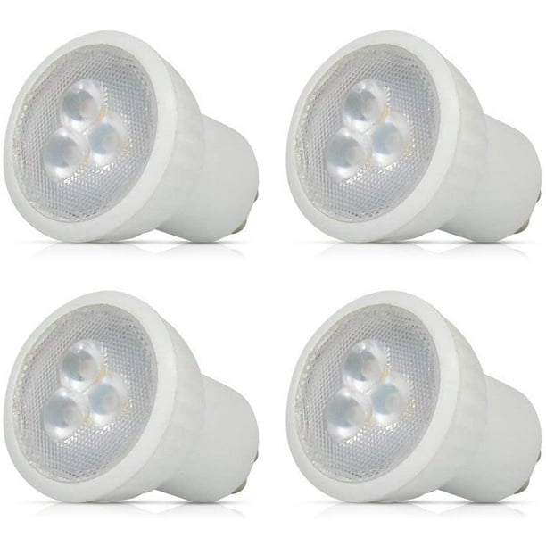 Recessed Light AC85-265V 4 Pack EBD Lighting MR11 GU10 LED Light Bulbs 3W LED Spotlight 30W Halogen Bulbs Equivalent 6000K Daylight White Non-Dimmable GU10 Track Lighting 
